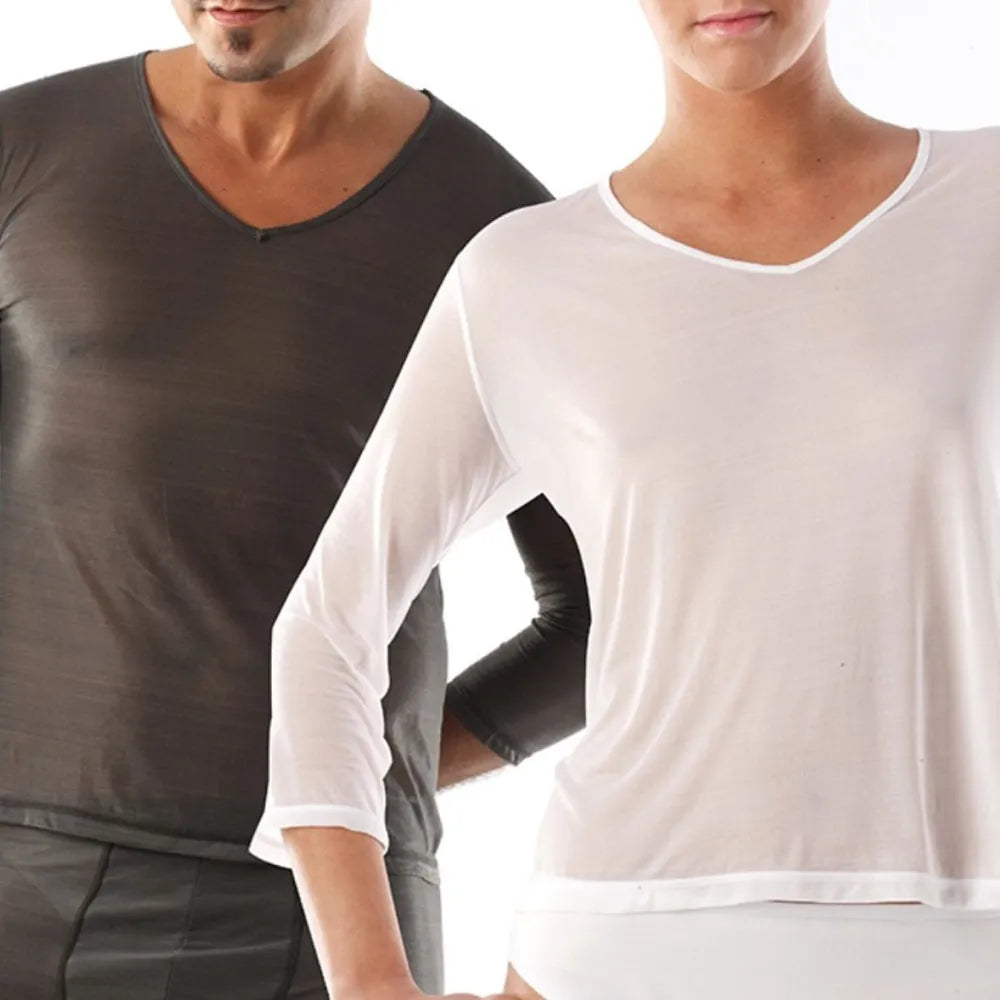 Eczema Base Layer - V-neck, 3/4 Sleeve Top