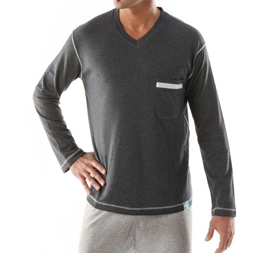 Tepso Men's PJ Top Designed for Eczema and Psoriasis with Super